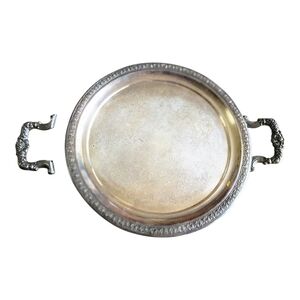 Vintage  1883 F.B. ROGERS SILVER CO.Elegant Silver On Copper Serving Tray